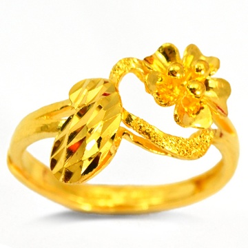 金太福钻石 999千足金 24K黄金 千足金戒指 结