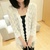 春装2013新款女装韩版短袖毛衣打底衫开衫针织衫外套3151(白色)