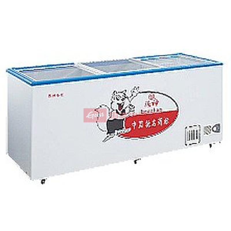 阪神sdsc538w538升大立升平面玻璃转换型冷冻冷藏三门冷柜白