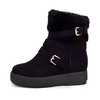 麦高 冬季新款女式靴子舒适保暖耐磨雪地靴 23908046(黑色 35)