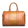 朱尔新品韩版牛皮女包女士包包2013新款潮女手提包包包真皮女包包(520棕色)