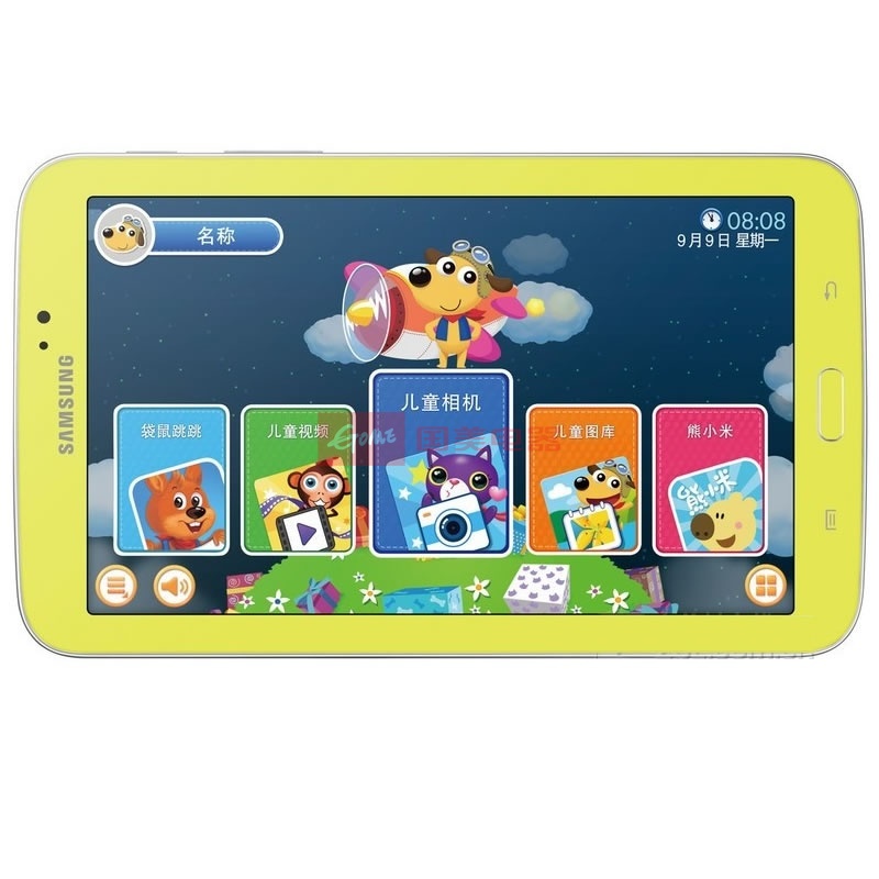 三星(samsung)galaxy tab3 kids t2105 wifi版(柠檬黄 官方标配)