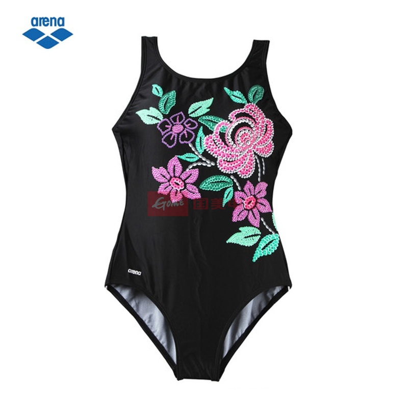 arena 阿瑞娜 女式连体印花三角游泳衣 时尚耐穿 舒适