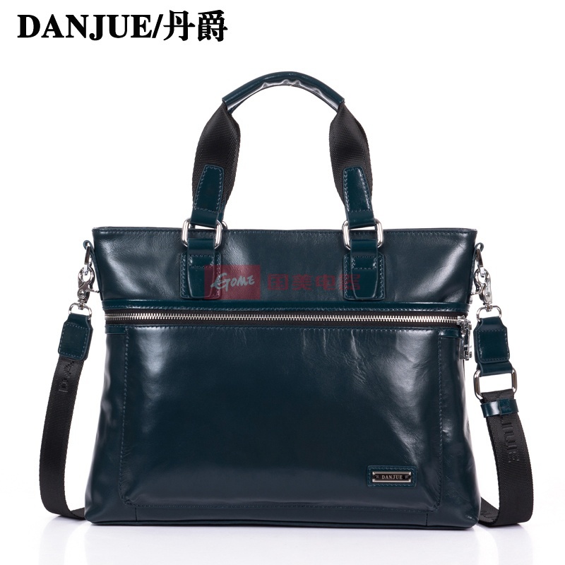 正品丹爵 头层牛皮 时尚商务手提包 电脑包 真皮
