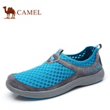camel骆驼户外徒步网鞋 新款男士轻便套筒透气休闲鞋网鞋 A412330008(湖蓝 42)