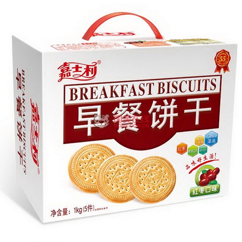 嘉士利饼干(早餐饼红枣味 1000g)