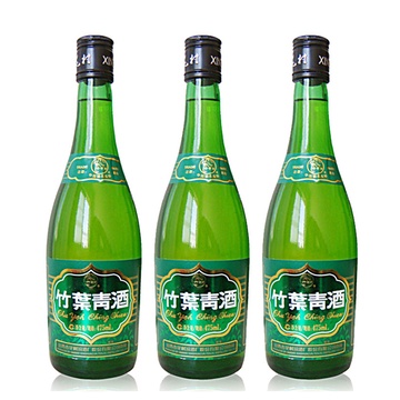 山西杏花村汾酒特产 牧童牛竹叶青酒 光瓶3瓶套装 45度475ml*3 清香型