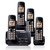 松下（Panasonic）电话机 TG33 无绳电话子母机 无线单机 中文 可答录 一拖三(黑色)