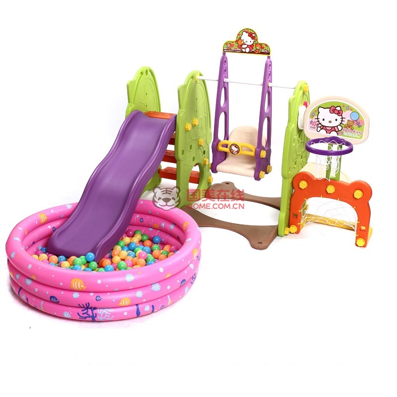 麦宝创玩 凯蒂猫儿童滑滑梯五合一 儿童房多功