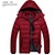 NIKE耐克冬季新款男式棉衣  时尚休闲潮流外套可脱卸帽加厚(红色 XL)