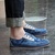 羊骑士 新款牛仔布复古潮鞋男士休闲布鞋韩版时尚低帮鞋子WM9022(深蓝 39)第4张高清大图