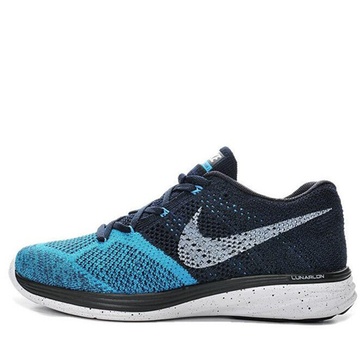 nike耐克 lunarglide男鞋女鞋登月6代跑步鞋运动鞋654156(黑白蓝 39)