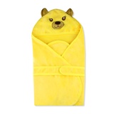 【国美在线】翼支付专享宝宝婴儿抱被新生儿抱毯春夏薄款纯棉秋冬款睡袋用品(黄色抱被 71*71)