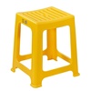 茶花 凳子 塑料加厚 条纹高凳 欧式时尚凳 学习桌 凳子 承重 防滑设计(橙色)