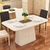 华纳斯 餐桌 伸缩饭桌餐椅组合 餐桌餐椅套装(白玻璃 1.2米白玻璃餐桌)第4张高清大图