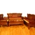 集一美红木家具123红木沙发6件套兰亭序实木客厅组合刺猬紫檀木