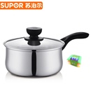 苏泊尔（SUPOR）ST16H1时尚304不锈钢奶锅复底多用锅16CM电磁炉通用