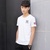 卡郎琪 男士新款夏装韩版短袖T恤 男青年修身款韩版大码个性图案圆领半袖打底衫(KLQJM-16213黑色 XL)第4张高清大图