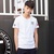 卡郎琪 男士新款夏装韩版短袖T恤 男青年修身款韩版大码个性图案圆领半袖打底衫(KLQJM-16213黑色 XL)第5张高清大图