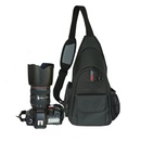 宝罗BL-1300相机包 单肩 三角摄影包 单反相机包 尼康佳能70D50D60D一机一镜(黑色 小号)