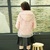 2016新款女装秋冬装韩版修身荷叶领气质棉衣女羽绒棉服外套(粉红色 M)第5张高清大图