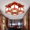 家御福  现代新中式灯具实木灯具led客厅灯长方形温馨卧室餐厅中式吸顶灯(6头900*630)