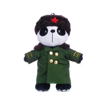 pandatown熊猫公仔系列9202028怀旧军大衣