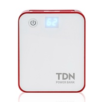 铁德能（TDN）T-104B移动电源（白镜面红边框）（10400mAh）