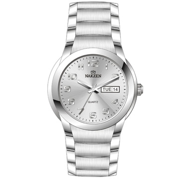 名古城 nakzen 日本名表 男士钢带石英手表2003g(白色表面)