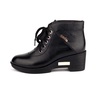麦高 新款女式真皮保暖舒适防滑靴子 W6329004(黑色 36)