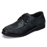 麦高 2013秋季新品男鞋 时尚系带头层牛皮日常休闲皮鞋 M8523021(黑色 38)