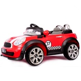 新款宝马双驱儿童电动车可坐遥控儿童电动四轮电瓶车玩具汽车(红色 单驱)