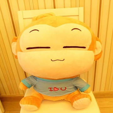 可爱大号嘻哈猴子布娃娃抱枕 情侣生日毛绒玩具礼品公仔娃娃(男 80cm