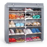 豪享佳 鞋柜 简易欧式加固鞋柜 大容量无纺布鞋柜 HH-O1B-XG-S5(银灰色#889)
