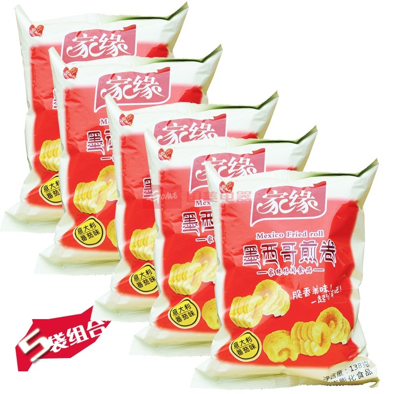 家缘咔笛娜豌豆脆卡迪那(意大利番茄味 66克x5袋)