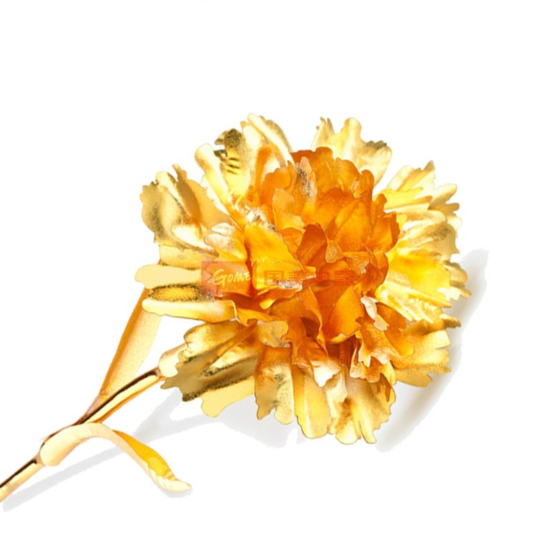 梦克拉 24k千足金箔花 康乃馨 感恩母亲节礼物 送长辈妈妈永不凋零的