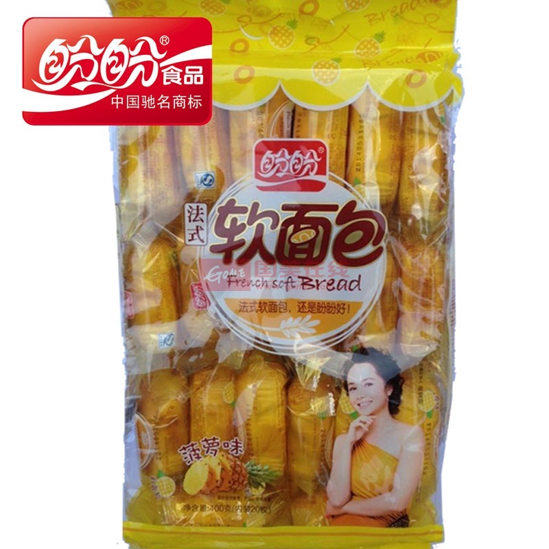【沈阳盼盼面包饼干糕点图片】盼盼 法式软面包 20g/袋(菠萝味 5袋)