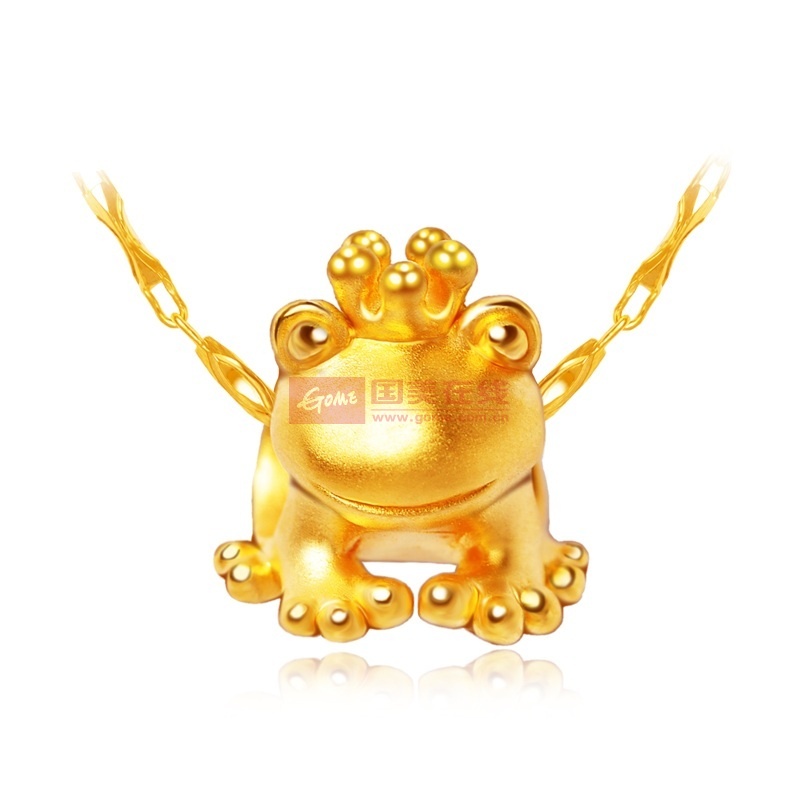 11g图片】天鑫洋 999千足金/黄金硬金吊坠 可爱青蛙吊坠(约1.