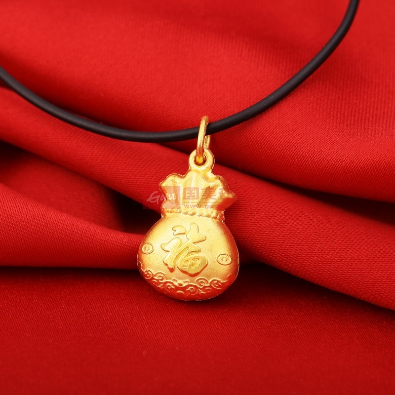 珂兰钻石 999千足金项坠黄金吊坠 h福袋 约1.7-1.9g 随机发货