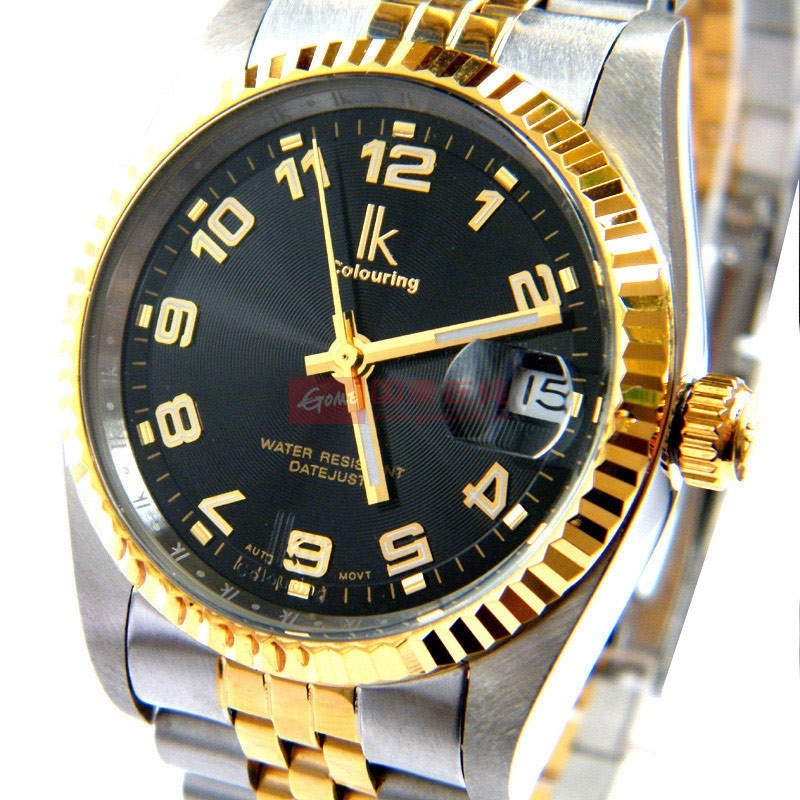 【阿帕奇98413国产品牌表】ikcolouring阿帕琦自动机械表时尚间金全钢