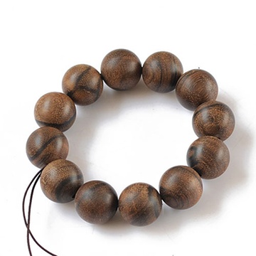 再兴玉斋正宗虎沉香手链 东帝汶虎斑沉香 高档虎纹沉香(15mm)