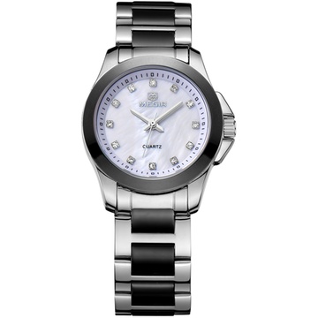 美格尔(megir)瑞士手表女士表时尚多功能防水石英运动女表腕表 5006l