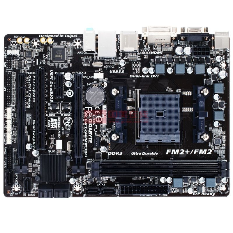 技嘉(gigabyte) f2a88xm-hd3主板 (amd a88x/socket fm2 )
