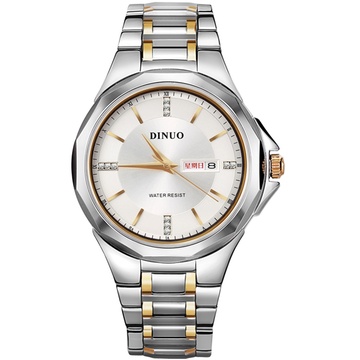 谛诺(dinuo) 手表 男士女士手表 防水情侣表 商务休闲进口水钻韩版双