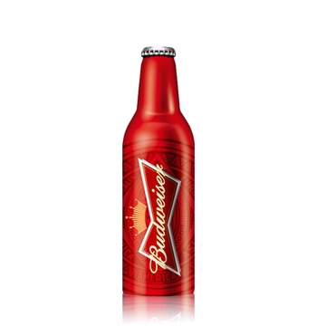 budweiser百威啤酒红色铝罐电音限量版355ml1支