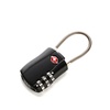 雨花泽（Yuhuaze)TSA钢丝海关锁情侣对装  行李箱箱包密码锁具 出国旅行挂锁 MLJ-96037(黑色)