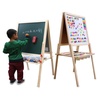 包邮大号木制双面磁性画板可升降画架支架式写字绘画黑板玩具礼物 EX10162(高53.2-64.2CM可升降)
