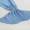 禧多屋Hitohome美人鱼毯沙发毯空调毯盖毯毛线针织毯子(蓝色 130*80CM)