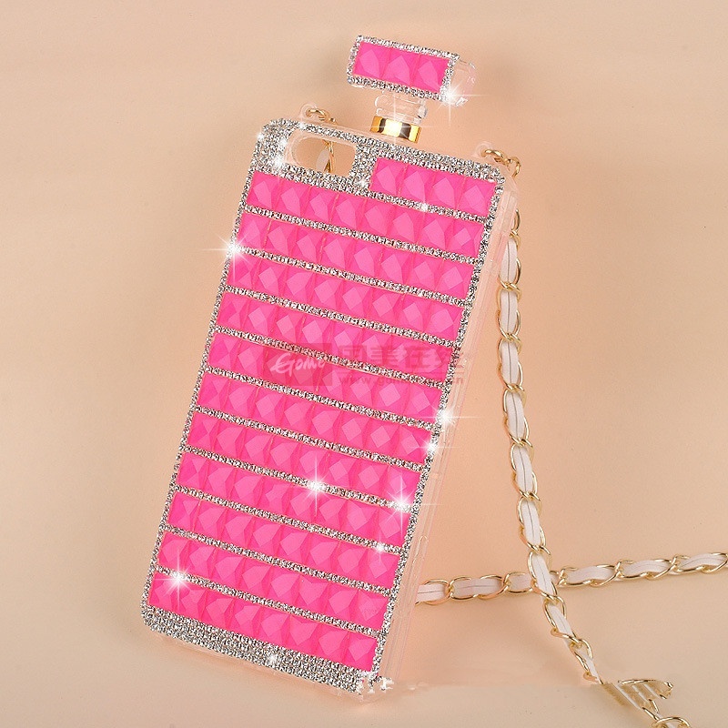 bulbar水钻香水瓶带挂链手机壳硅胶套保护壳套适用于三星e7e7000e7009