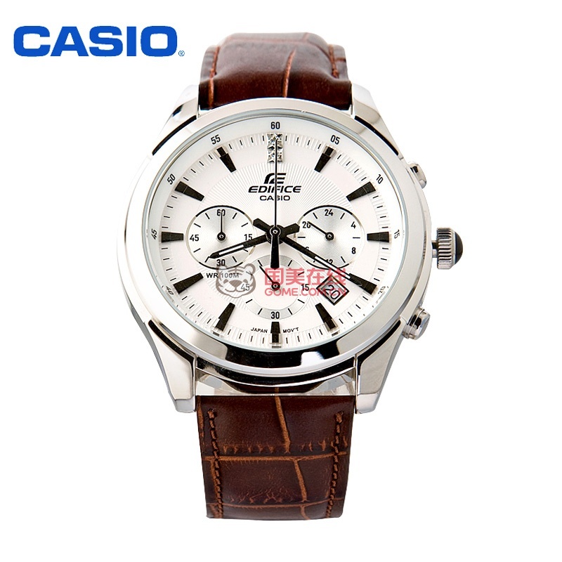 瑞士品牌表卡西欧casioedifice系列时尚皮带计时石英男表efr517l1aefr